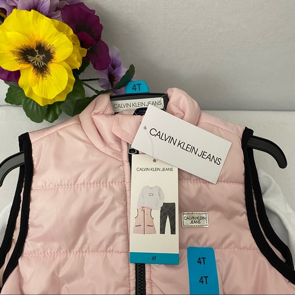 Calvin Klein girl’s 3-piece Vest-Shirt-Legging set - Picture 4 of 6